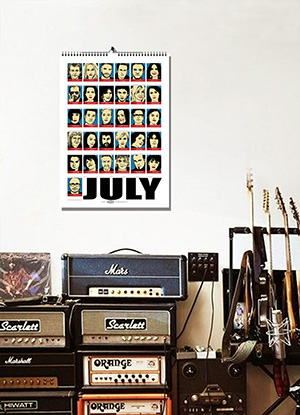 366 Europese muzikanten verjaardagskalender juli - wall art