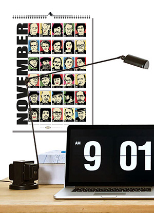 366 Legendarische personen verjaardagskalender - wall art