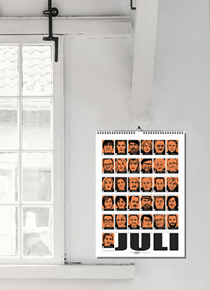 366 Bekende Nederlanders verjaardagskalender juli - wall art
