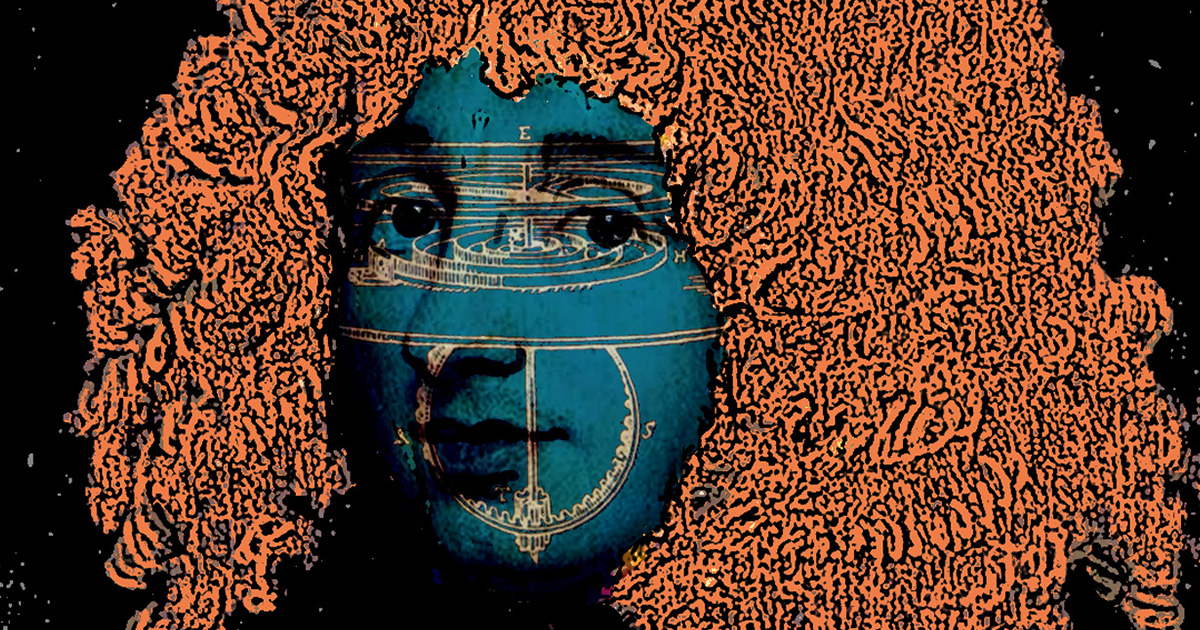 Digitale edit van Christiaan Huygens, bewerking door Frieke van Thiel