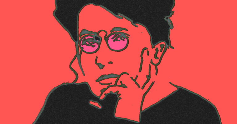Popart portret van Emma Goldman gemaakt door Frieke van Thiel